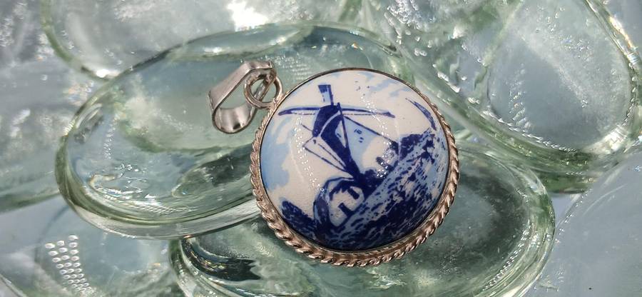 Sterling Silver Delft Pendant