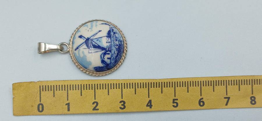 Sterling Silver Delft Pendant