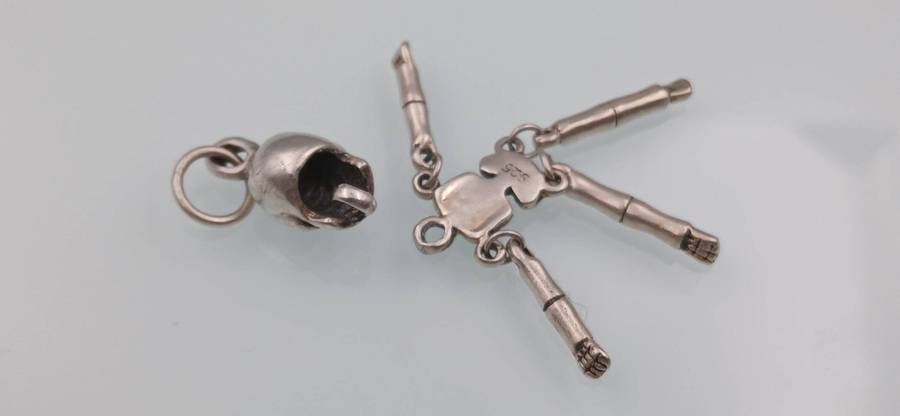 Sterling Silver Skeleton Pendant