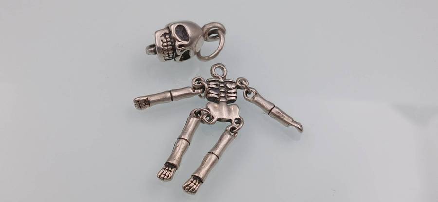 Sterling Silver Skeleton Pendant