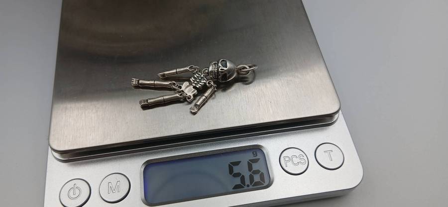 Sterling Silver Skeleton Pendant