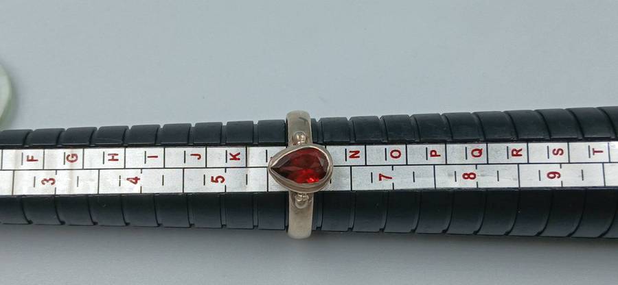 Garnet Sterling Silver Ring