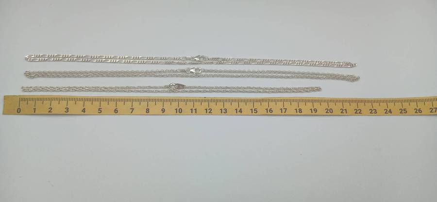Lot of 3 Sterling Silver Chains