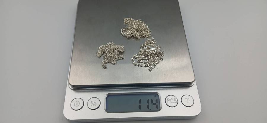 Lot of 3 Sterling Silver Chains
