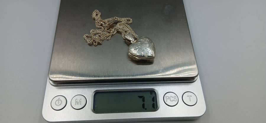 Sterling Silver Heart Locket Pendant Necklace