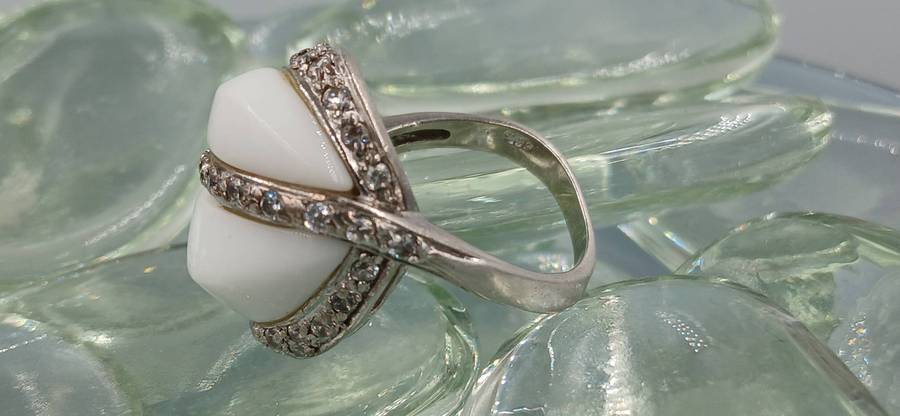 Abstract Sterling Silver Ring