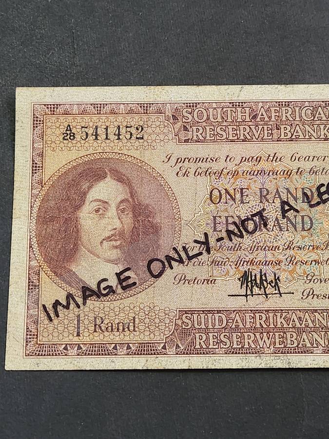 MH de Kock One Rand 1st issue 1961 E/A - as per photograph