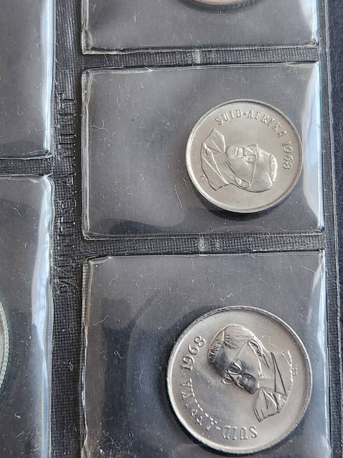 SA Mint Pack 1968 Afrikaans (including Silver One Rand) - as per photograph