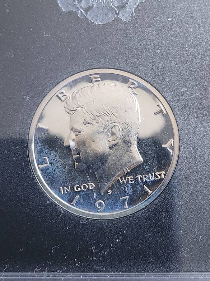 USA Proof Kennedy 1/2 Dollar Set 1971S - as per photograph