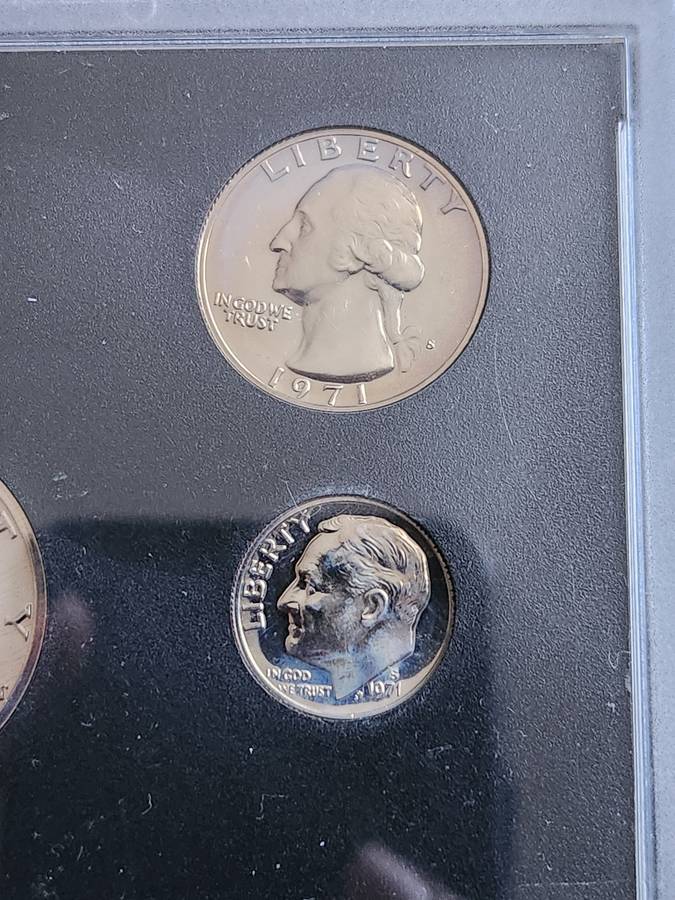 USA Proof Kennedy 1/2 Dollar Set 1971S - as per photograph