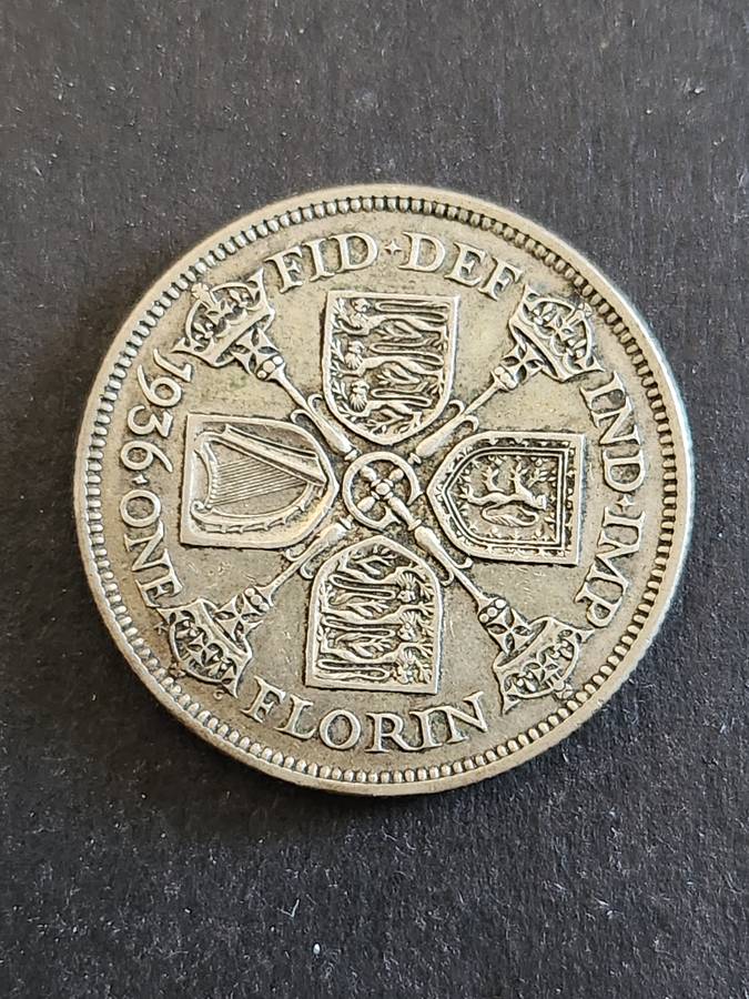 UK 2 Shillings 1936 Silver - as per photograph