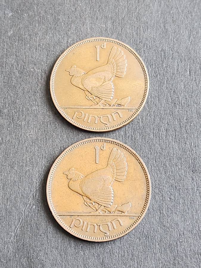 2 x Ireland One Pennies 1928/1931 - as per photograph