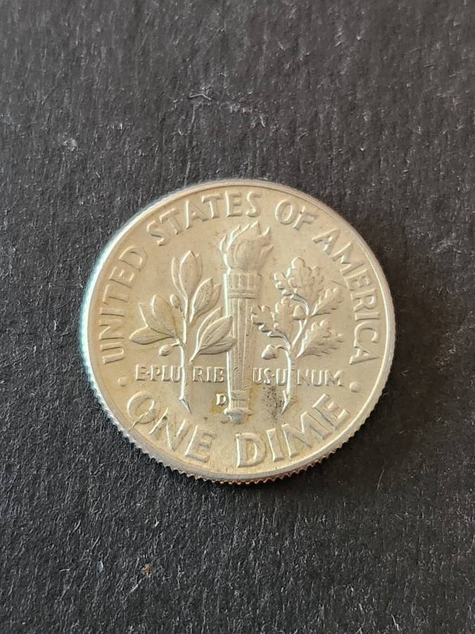 USA Roosevelt Dime 1964D Silver (nice condition) - as per photograph