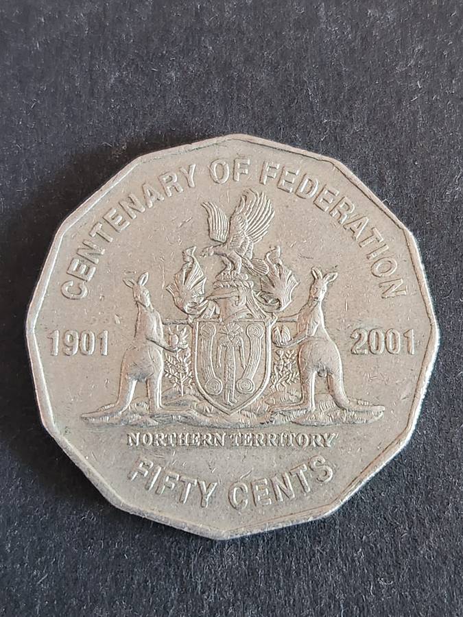 Australia 50 Cents Centenary of Federation Northern Territory (1901-2001)