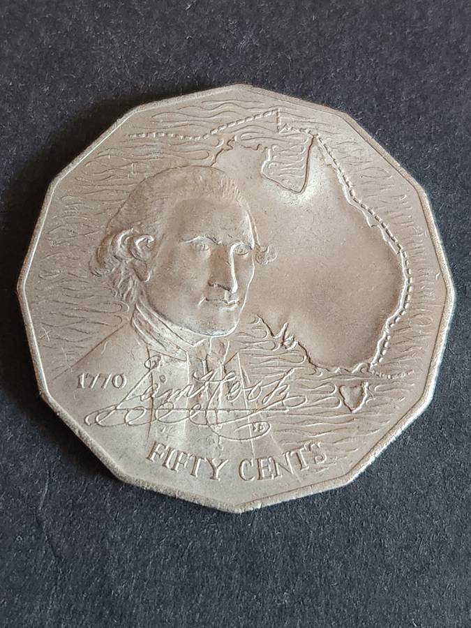 1970 Captain Cook Australia 50 Cent