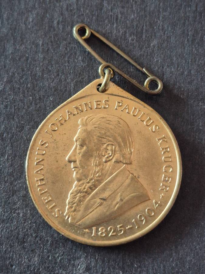 Bronze Medallion- unveiling of Paul Kruger statue Pretoria 11.10.1954