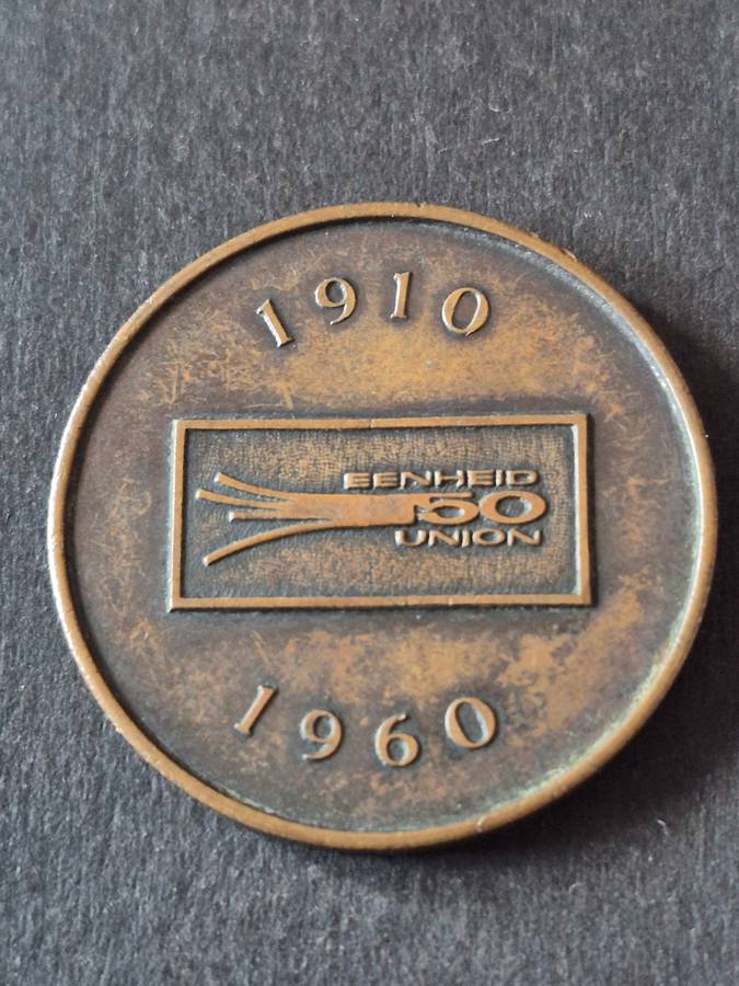 Bronze Medal- 50th Anniversary of the Union of SA Vereeniging 1910-1960
