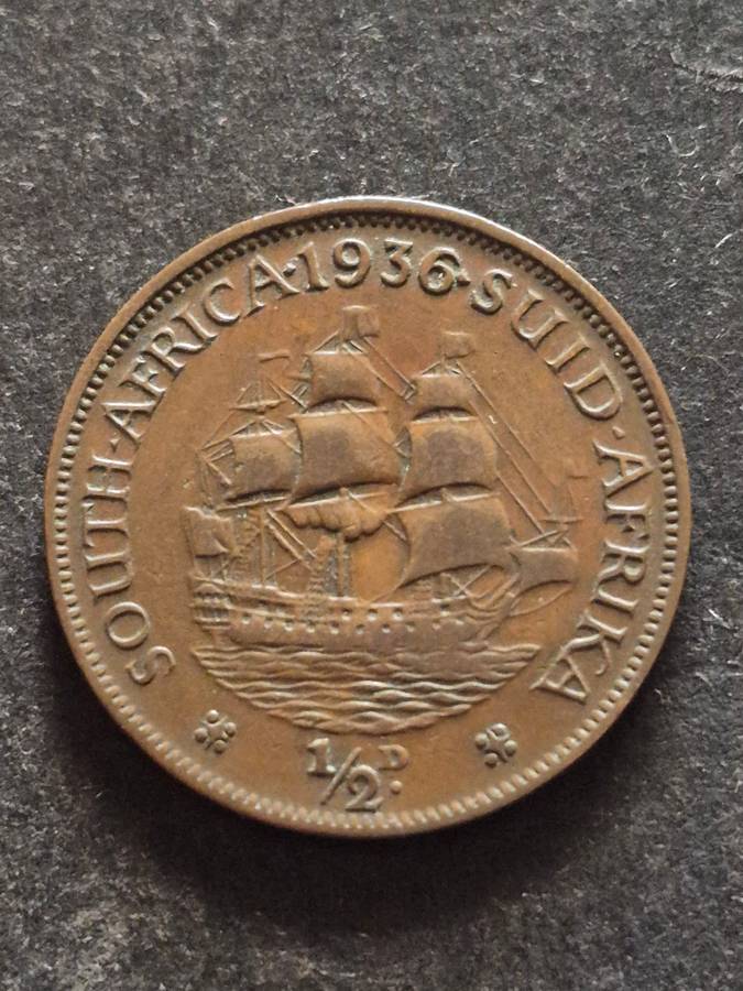 Union 1/2 Penny 1936