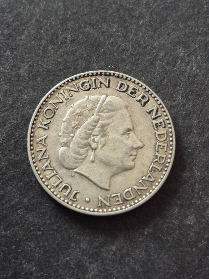 Nederlands One Gulden 1954 Silver