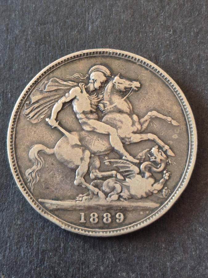 UK 5 Shillings 1889 Silver