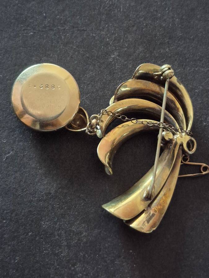 Rolled Gold 15 Jewels Nurse's Fob Watch missing Winder (20 Microns) not working