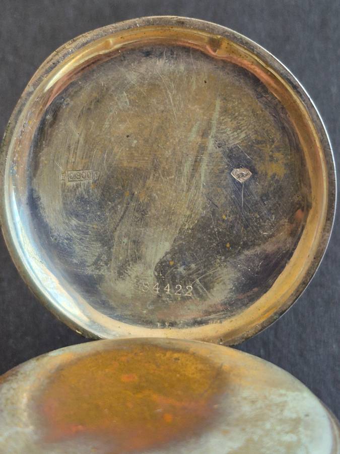 Vintage.800 Silver Fob Watch (not working)