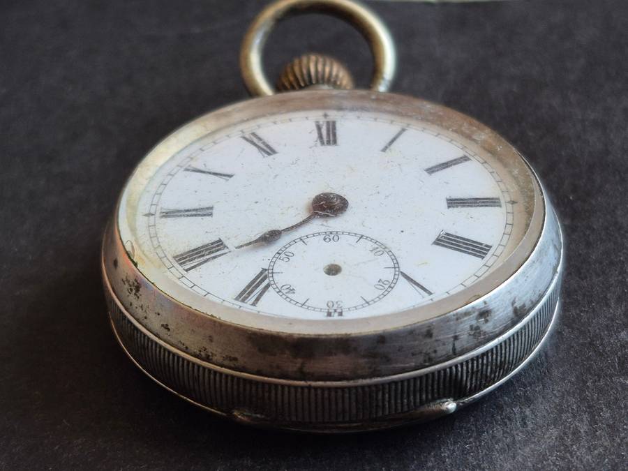 Vintage.800 Silver Fob Watch (not working)