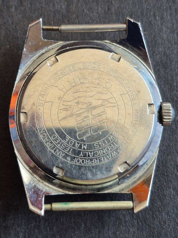 Vintage Ostara 21 Jewels Unbreakable Spring Waterproof Datamatic Mechanical Men's Wrist Watch