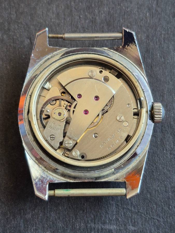 Vintage Ostara 21 Jewels Unbreakable Spring Waterproof Datamatic Mechanical Men's Wrist Watch