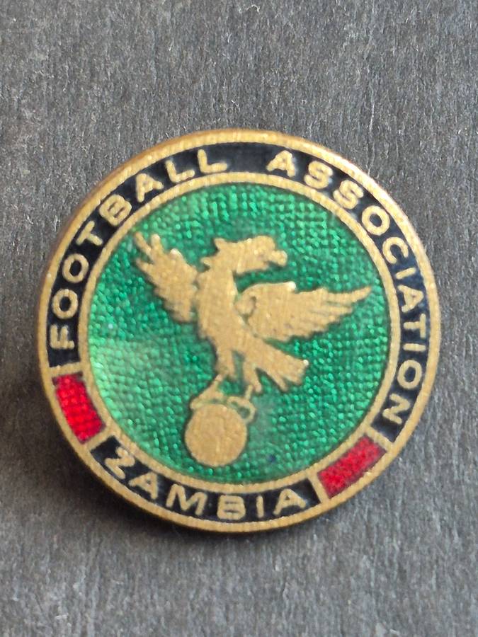 Vintage rare Zambia Football Association Enamel Pin Badge