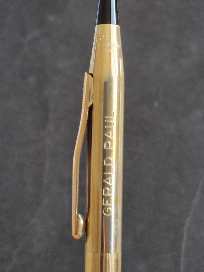 Cross Pen/Pencil Set 1/20 10kts Rolled Gold (engraved)