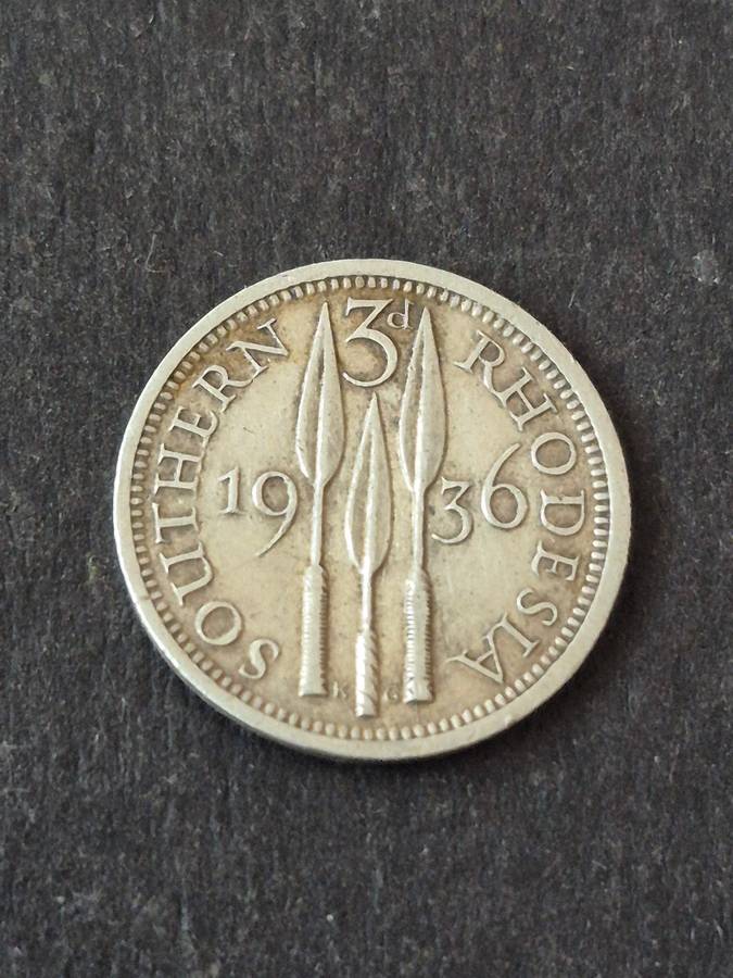 Southern Rhodesia Threepence 1936 Silver