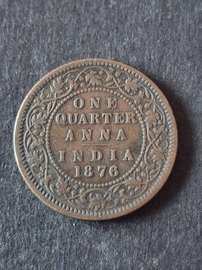 India One Quarter Anna 1876