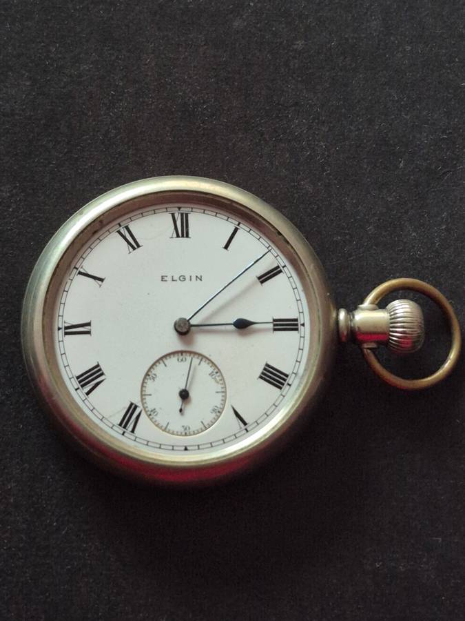 Elgin Pocket Watch (missing glass) not working
