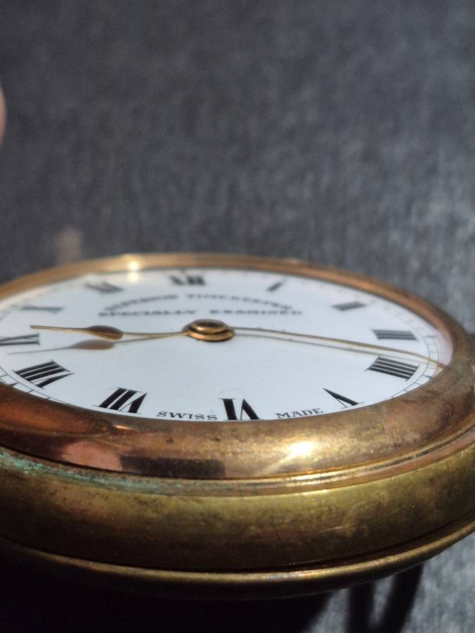 Vintage Gold Plated Superior Time Keeper Swissmade Mechanical Pocket Watch (not working) ideal for s