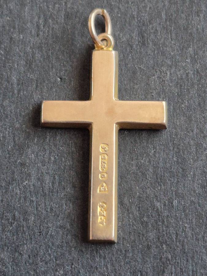 9ct Solid Gold Cross 0.9g