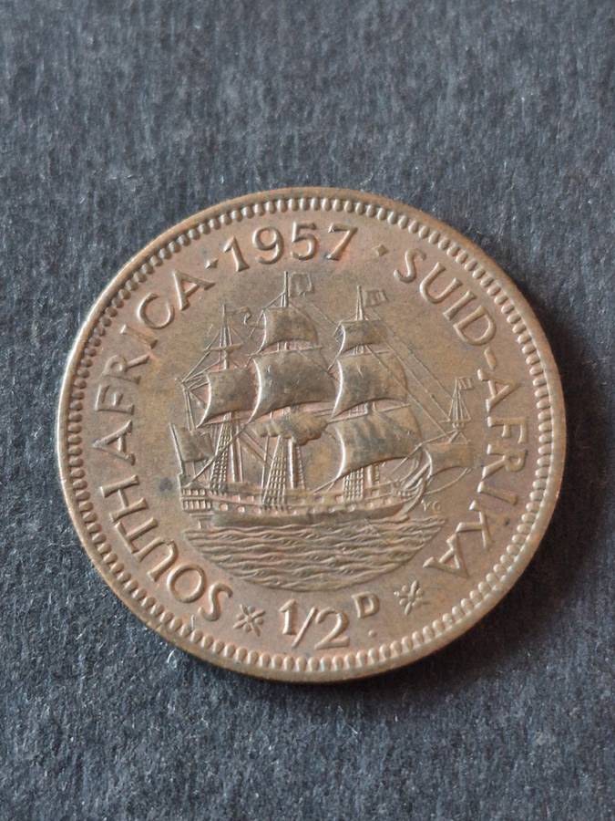Union 1/2 Penny 1957