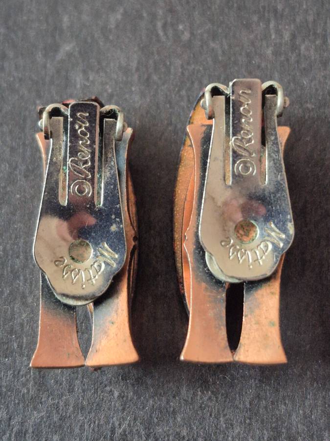 Matisse Ranoir Copper Enamel Clip Earrings