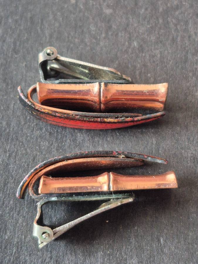 Matisse Ranoir Copper Enamel Clip Earrings