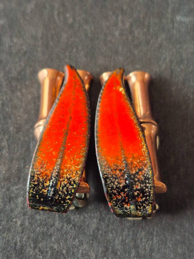 Matisse Ranoir Copper Enamel Clip Earrings