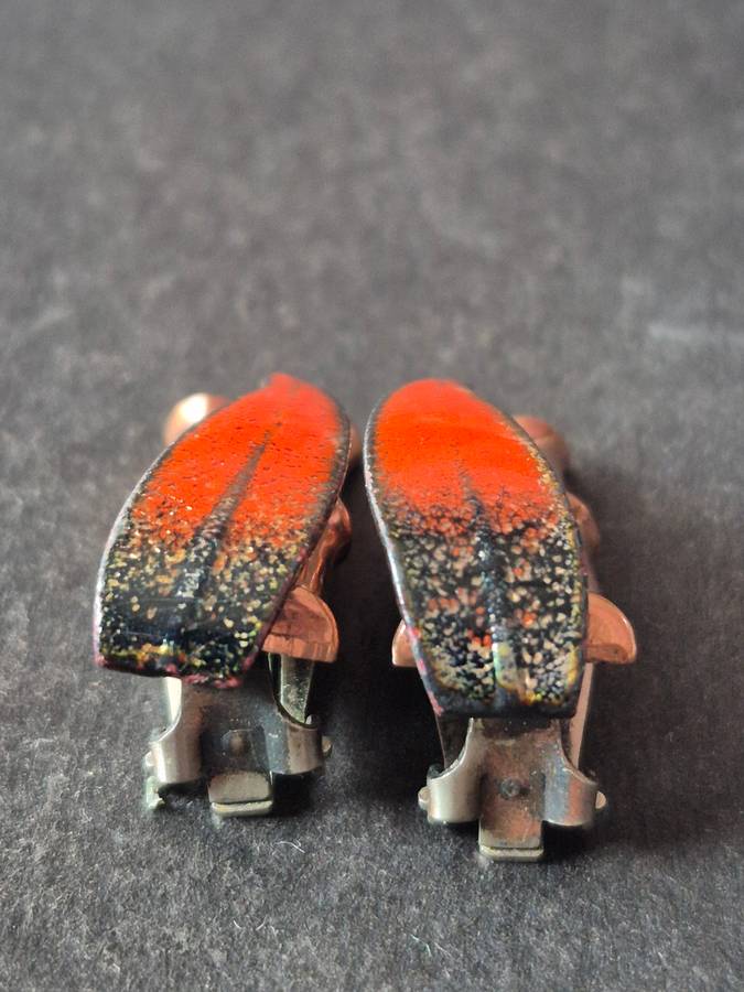 Matisse Ranoir Copper Enamel Clip Earrings