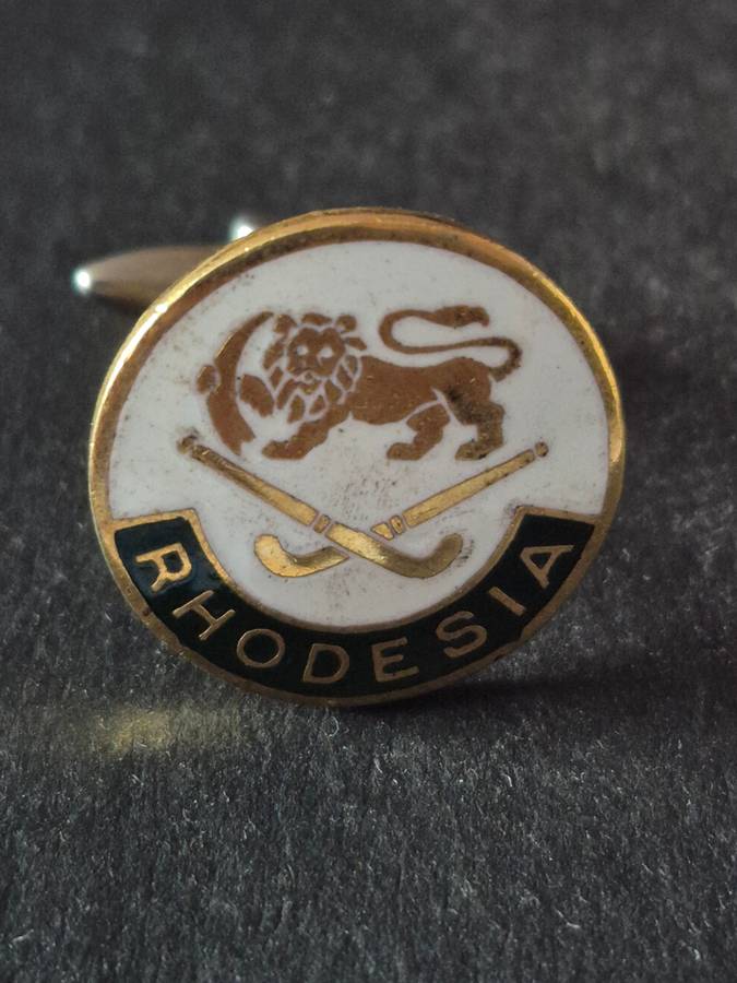 Vintage Enamel Rhodesia Cufflinks