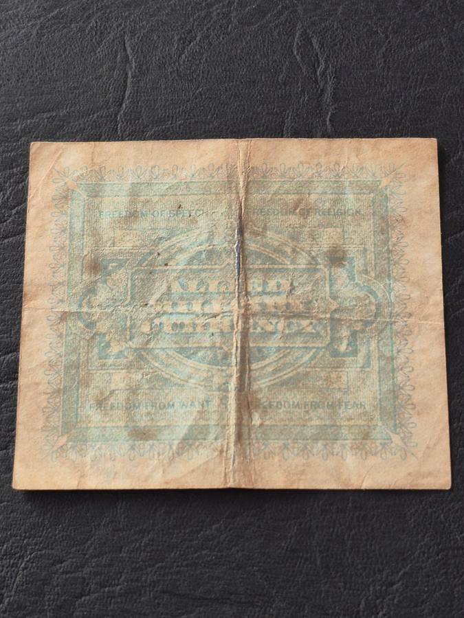 Italy Two Lire 1943 Allied Military Currency