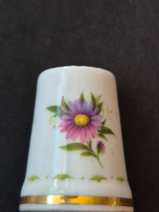 Royal Albert Fine Bone China Thimble "September " Flower of the Month