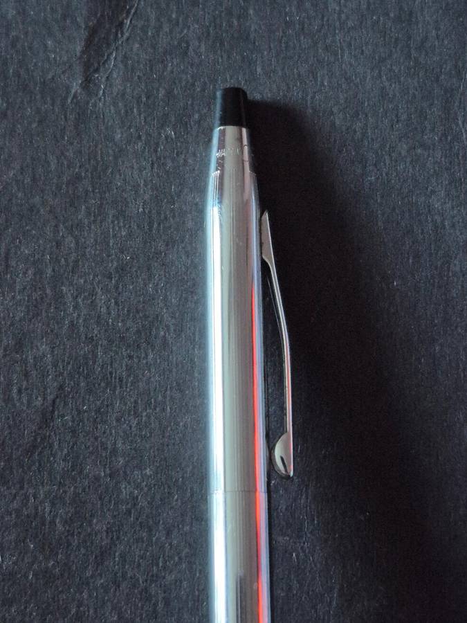 Vintage Cross Chrome Plated Pen - made in Ireland (engraved)