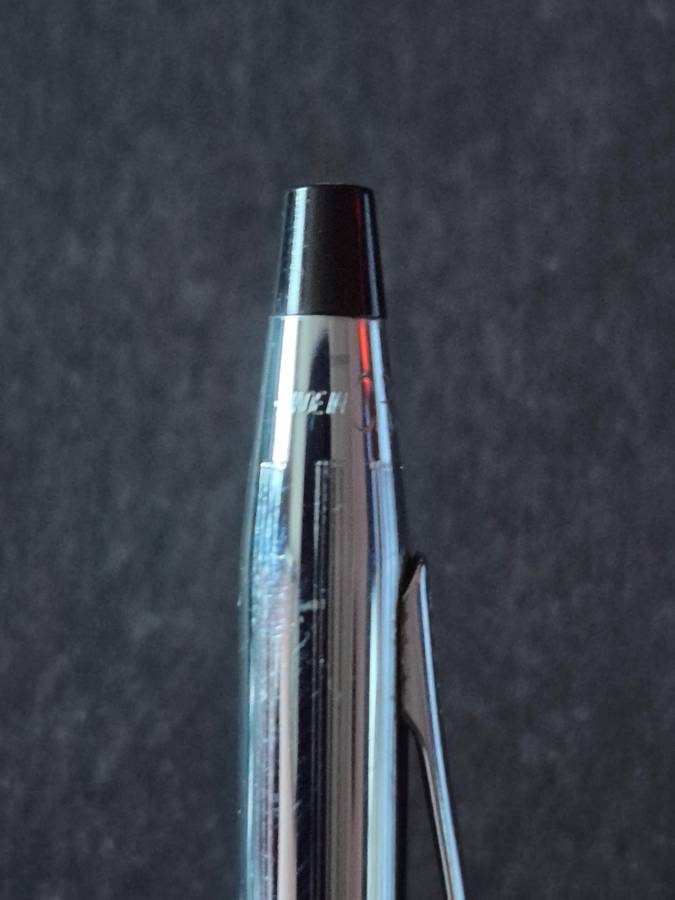 Vintage Cross Chrome Plated Pen - made in Ireland (engraved)