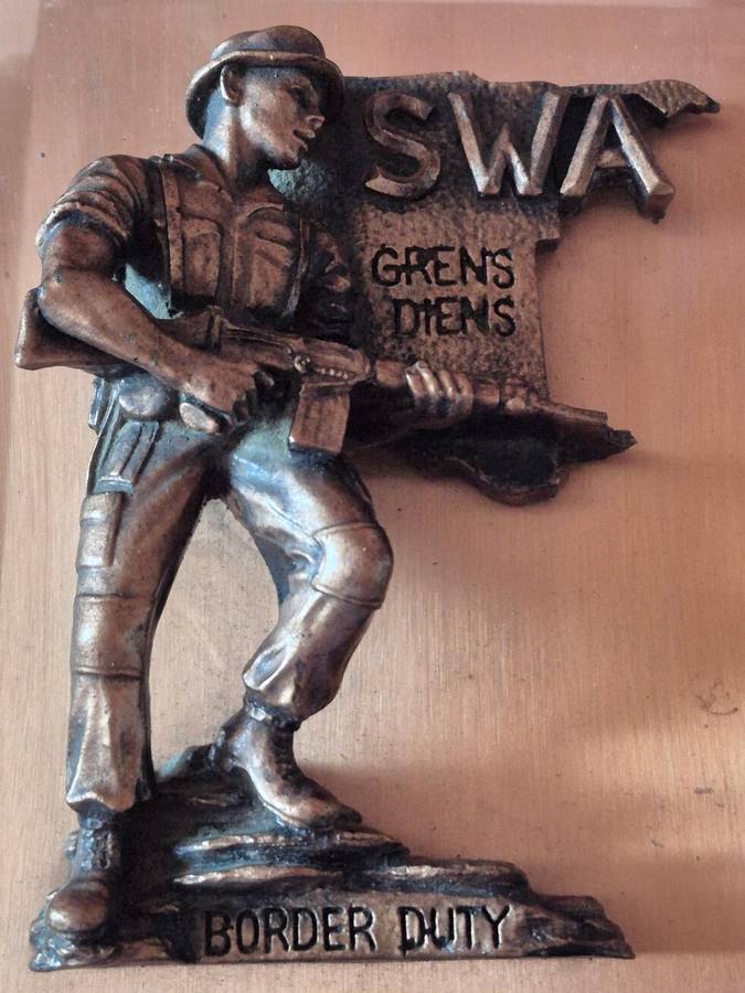 South African Army - original old SADF 'SWA Border Duty' Plaque