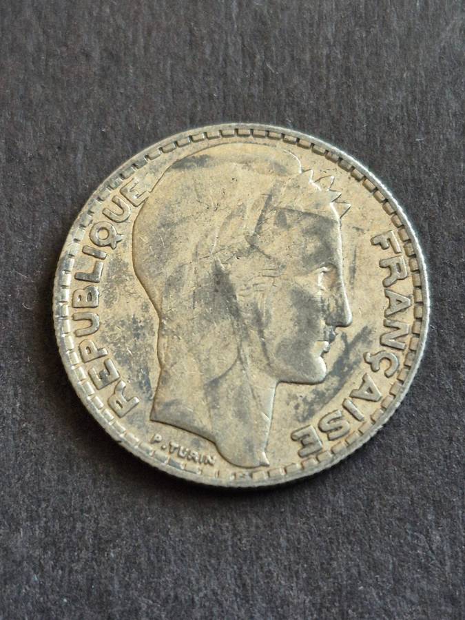 France 10 Francs 1933  0.680 Silver 10g