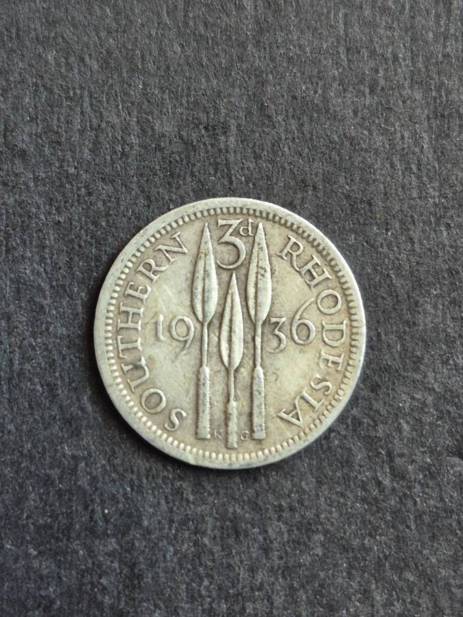 Southern Rhodesia Threepence 1936 Silver