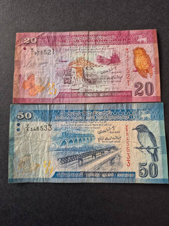 Sri Lanka 20/50 Rupees (nice condition)
